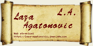 Laza Agatonović vizit kartica